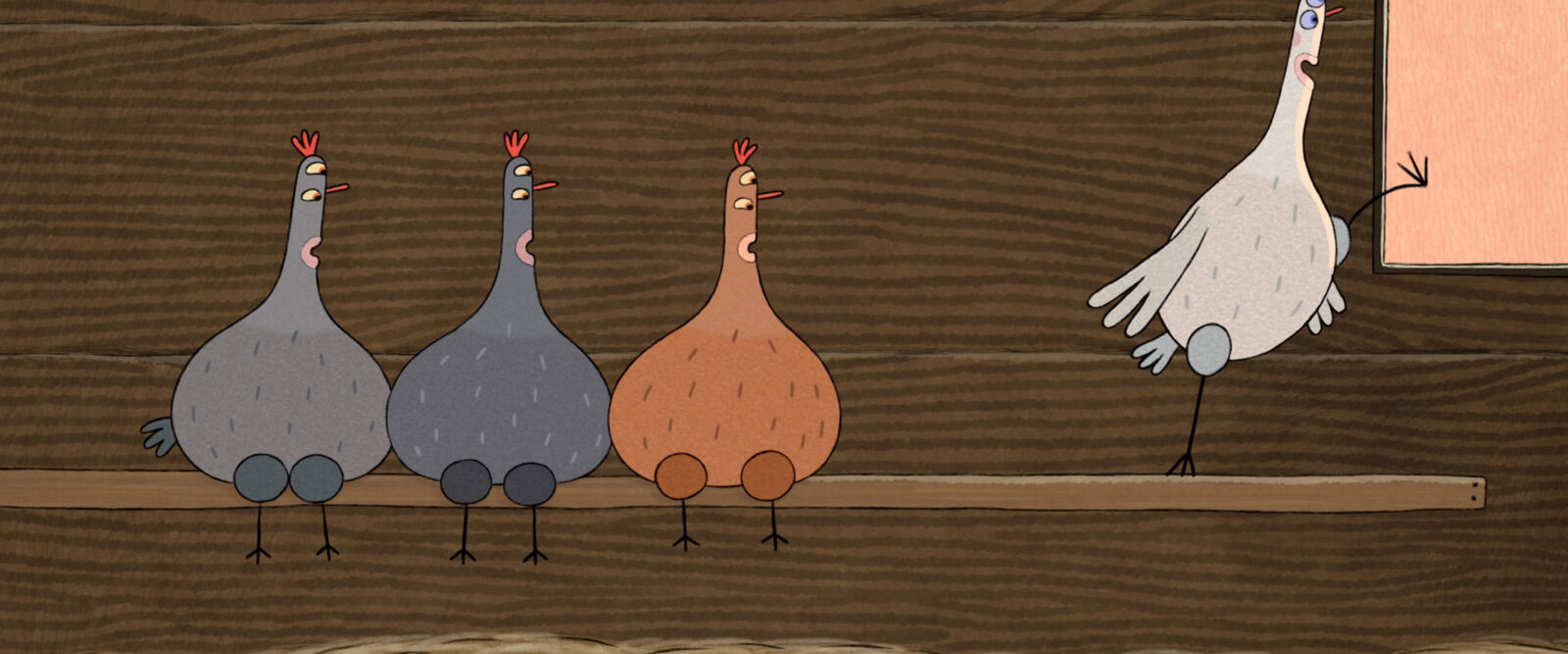 Das Huhn will fliegen